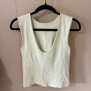 Size M/L Free People Pale Yellow Sleeveless Top